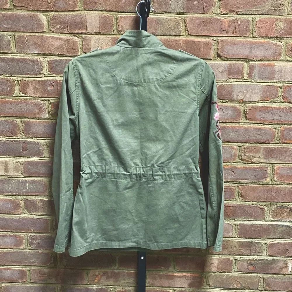 Miami Army Green Embroidered Utility Jacket Size Small - Picture 5 of 7
